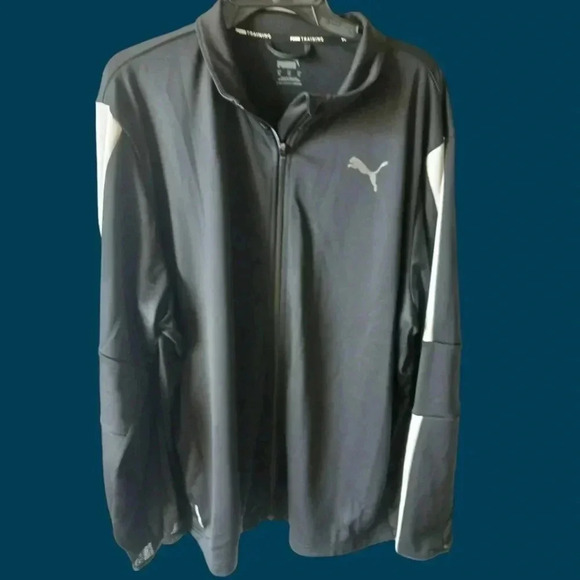Puma contrast track jacket drycell warm up blk & wht size Xlarge - Picture 1 of 12